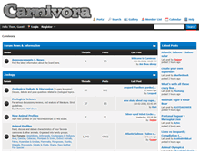 Tablet Screenshot of carnivora.net